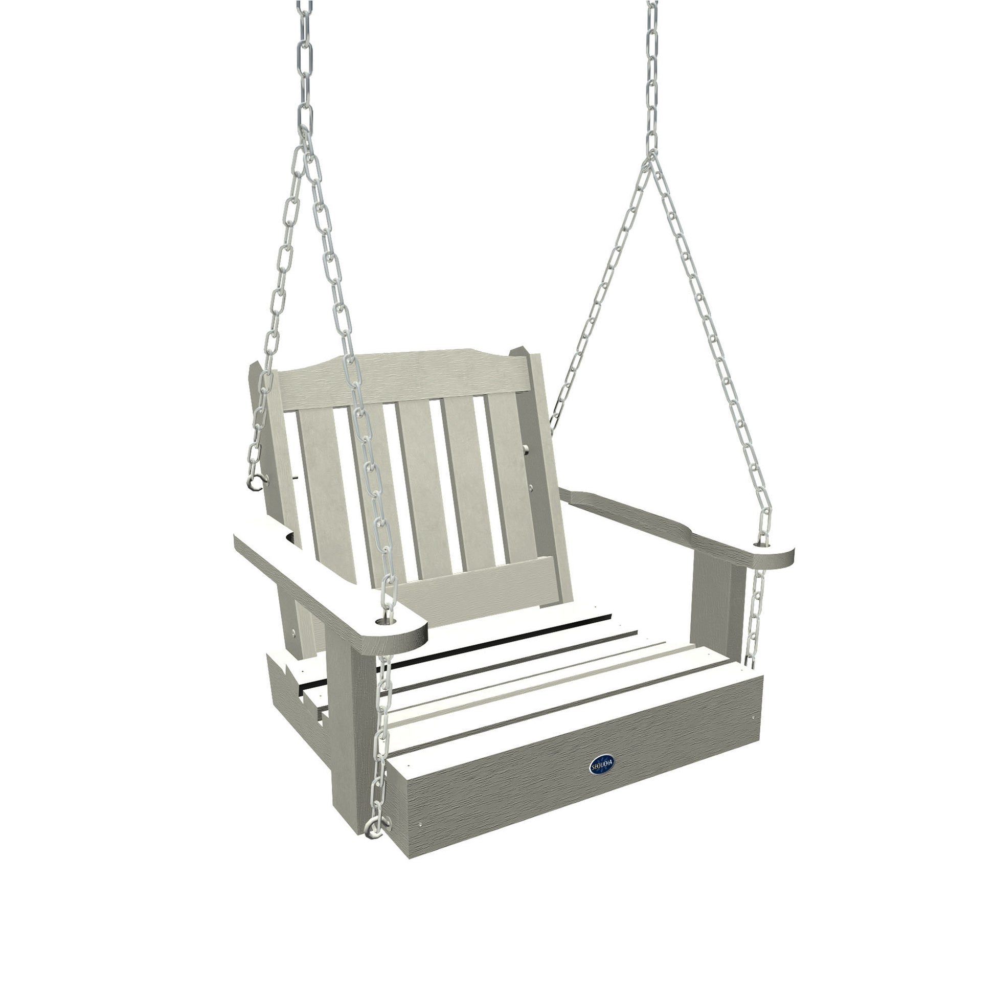 Blue Ridge single seat porch swing in White