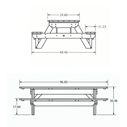 Homestead Picnic Table - 8ft
