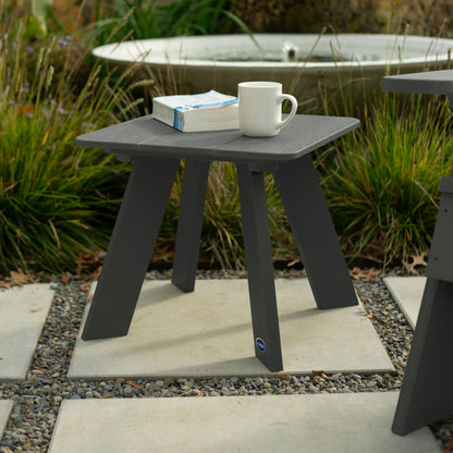 Gray Granite Hills side table with book and coffee mug
