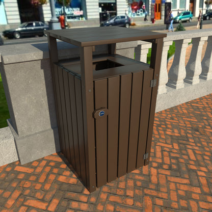 Commercial Trash Can With Hood