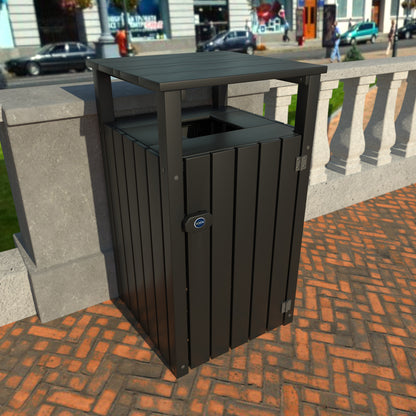 Commercial Trash Can With Hood