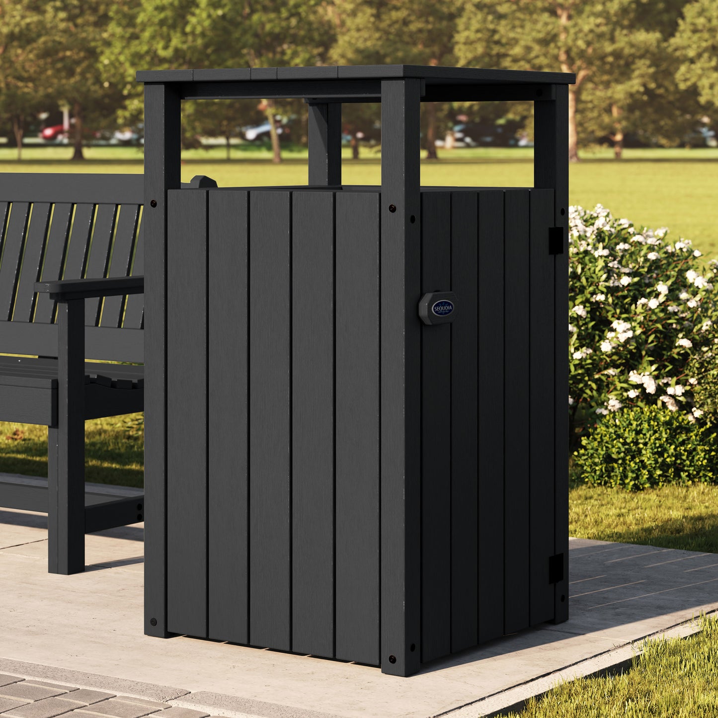 Commercial Trash Can With Hood