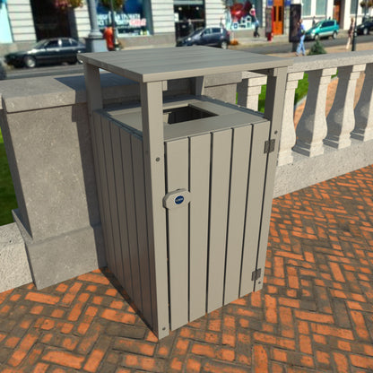 Commercial Trash Can With Hood