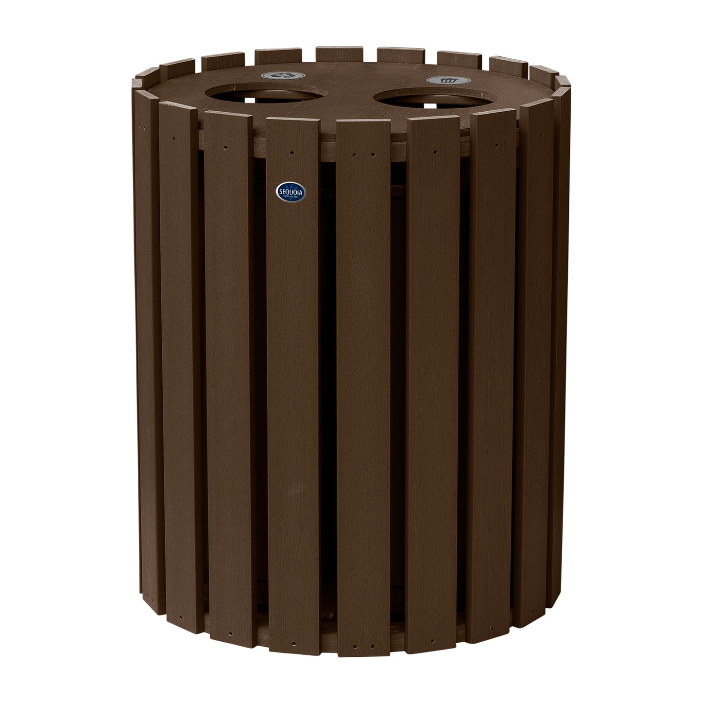 Commercial Trash Can And Recycling Bin Combo