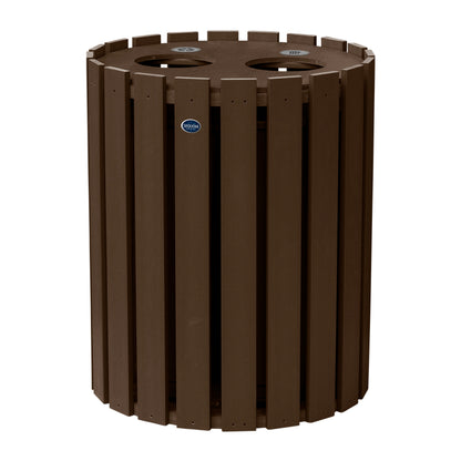 Commercial Trash Can And Recycling Bin Combo