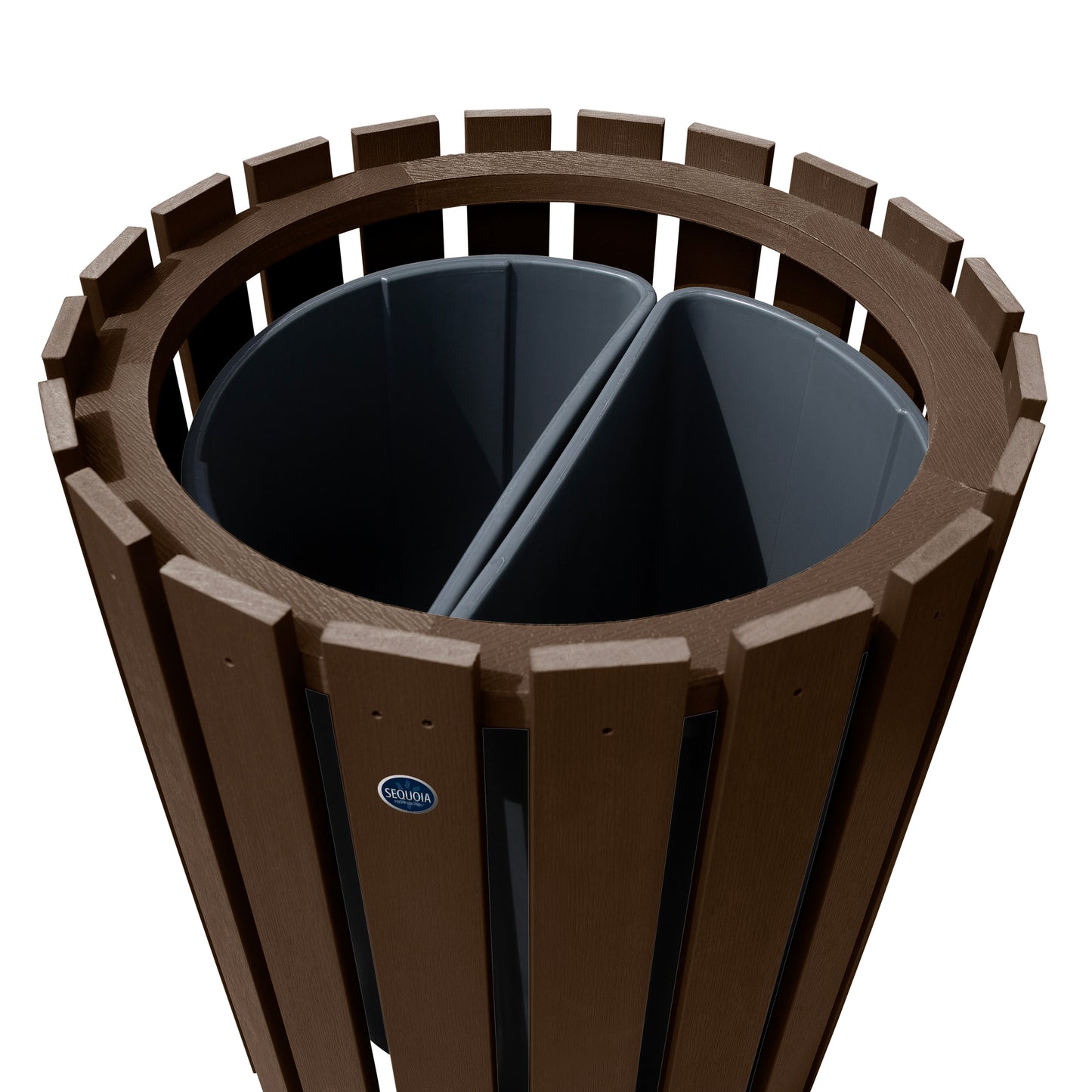 Commercial Trash Can And Recycling Bin Combo