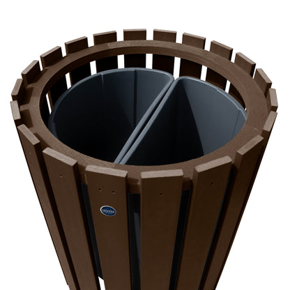 Commercial Trash Can And Recycling Bin Combo