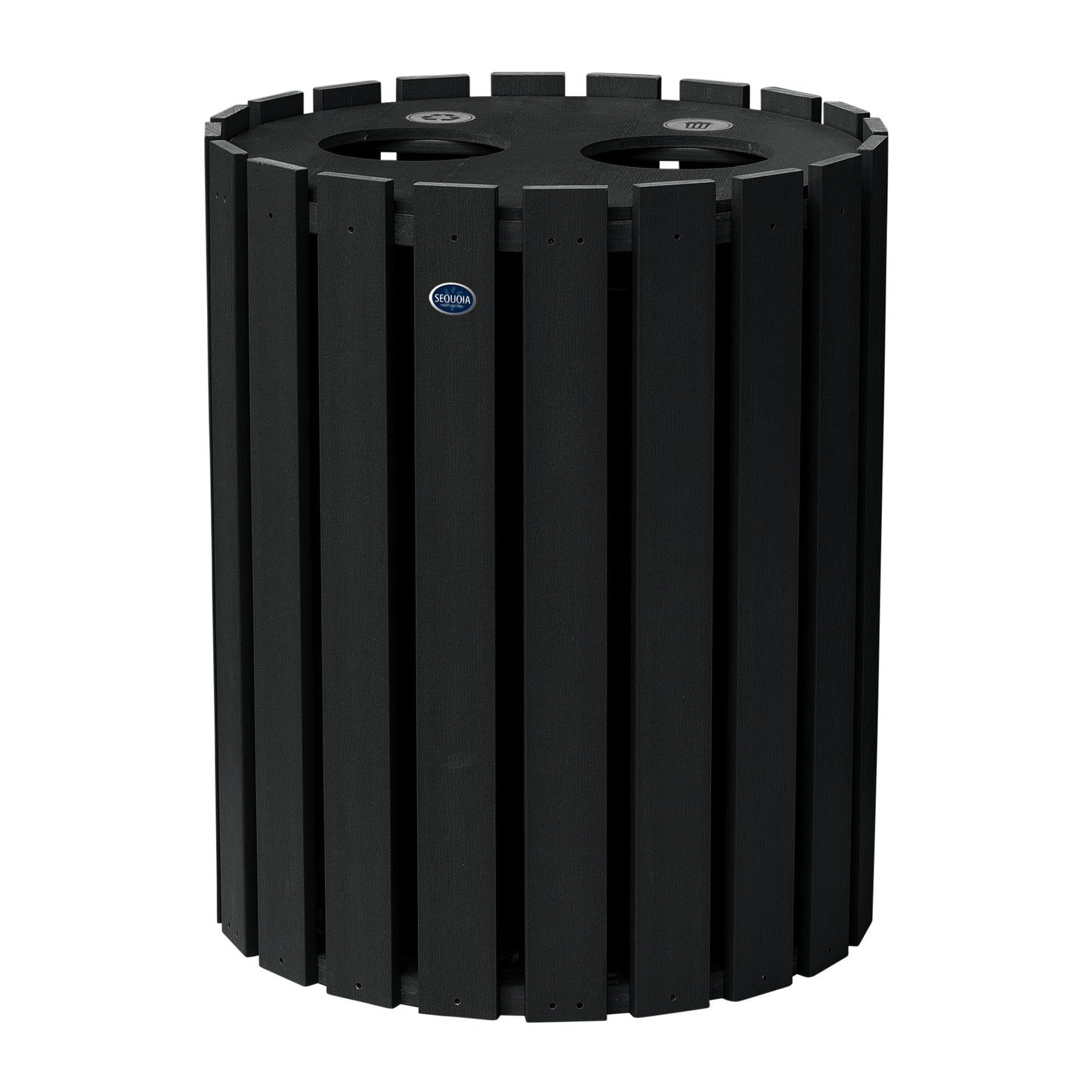 Commercial Trash Can And Recycling Bin Combo