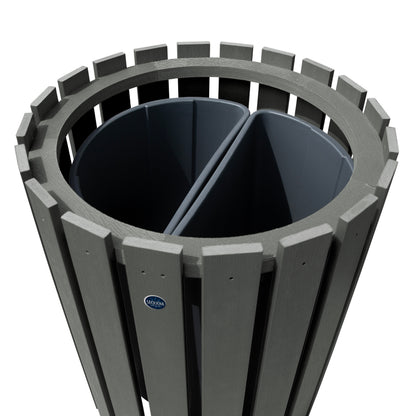 Commercial Trash Can And Recycling Bin Combo