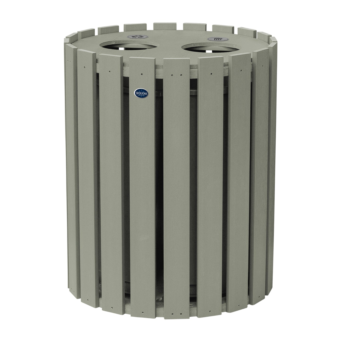 Commercial Trash Can And Recycling Bin Combo