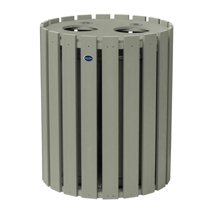 Commercial Trash Can And Recycling Bin Combo