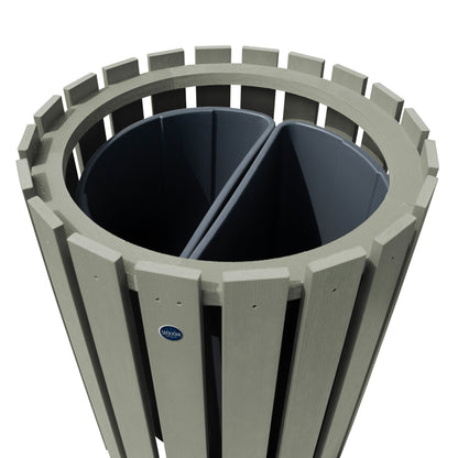 Commercial Trash Can And Recycling Bin Combo