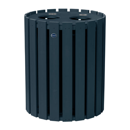 Commercial Trash Can And Recycling Bin Combo