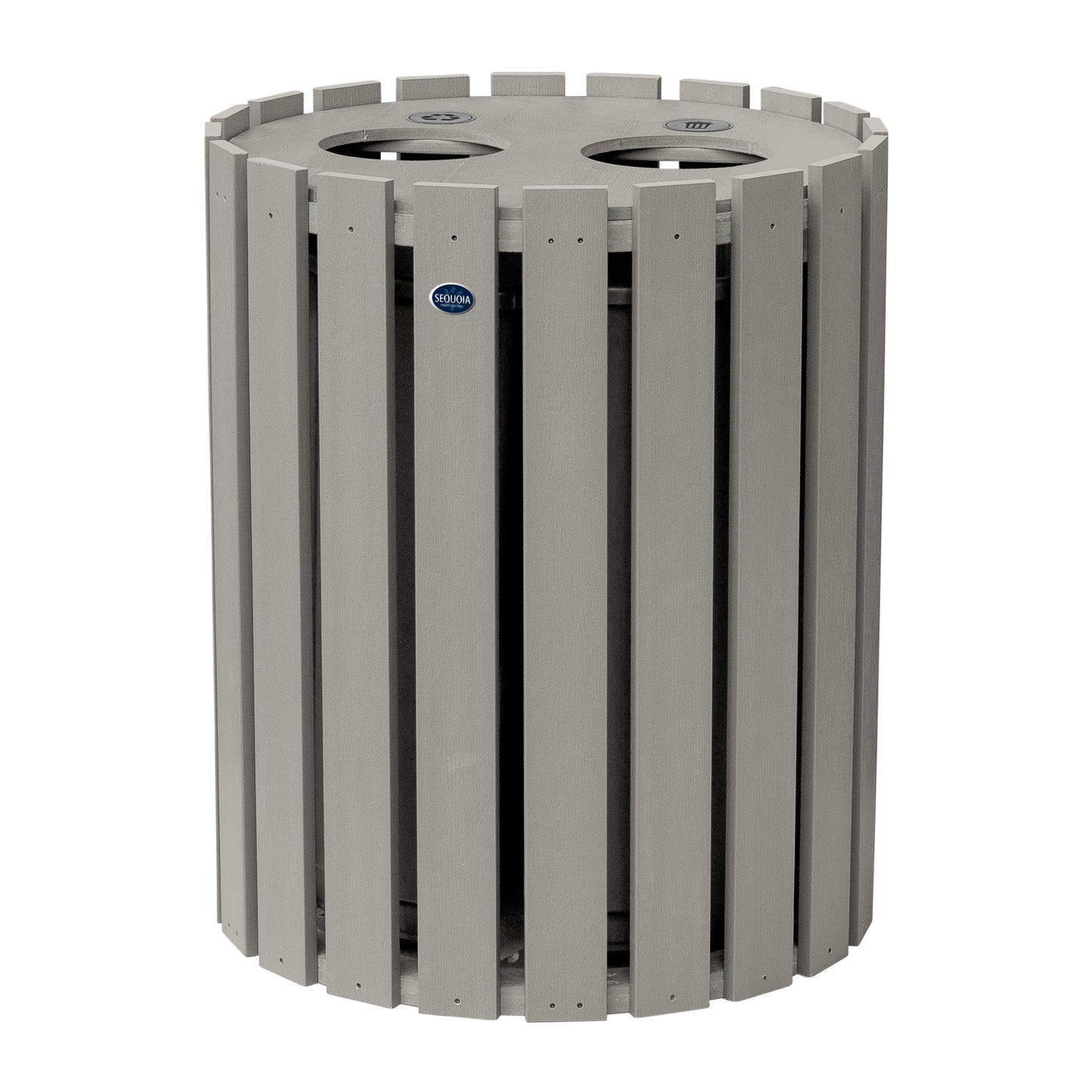 Commercial Trash Can And Recycling Bin Combo