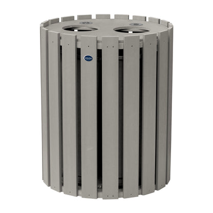 Commercial Trash Can And Recycling Bin Combo