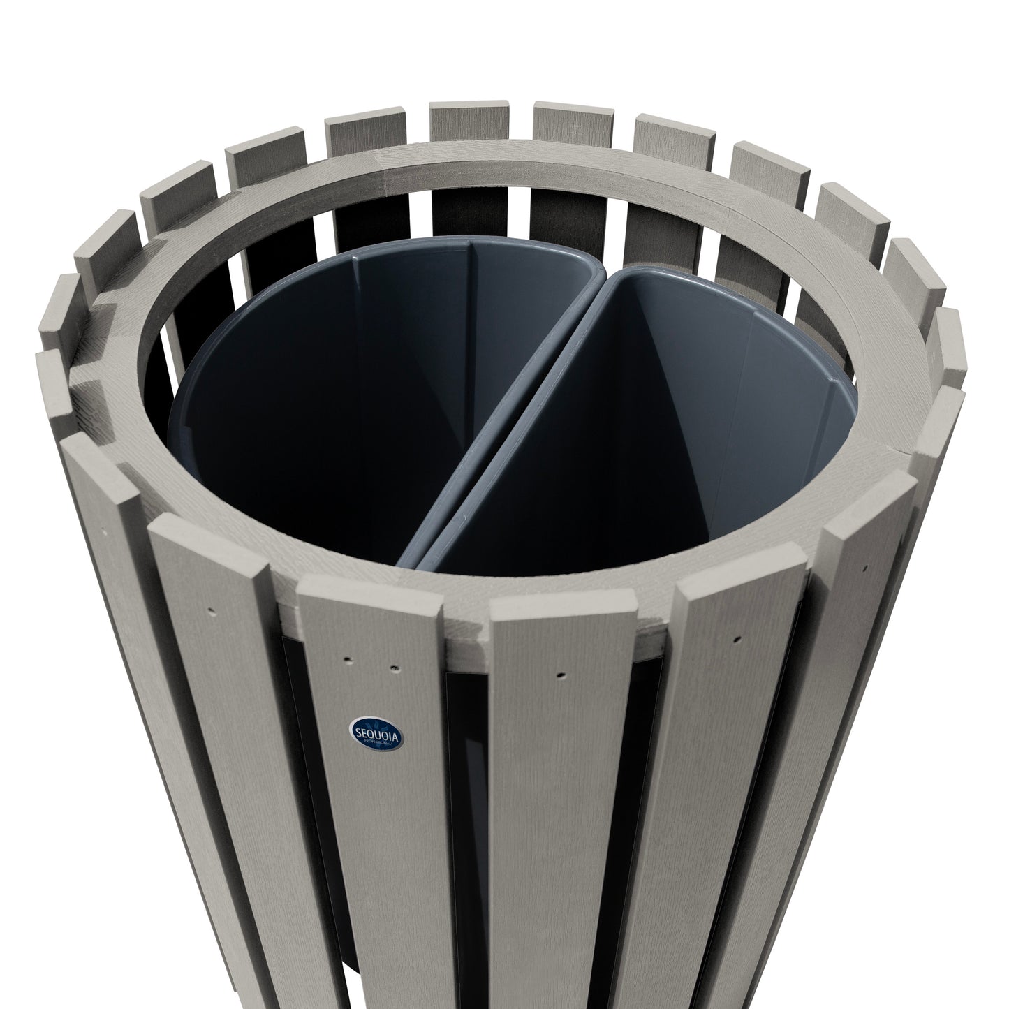 Commercial Trash Can And Recycling Bin Combo