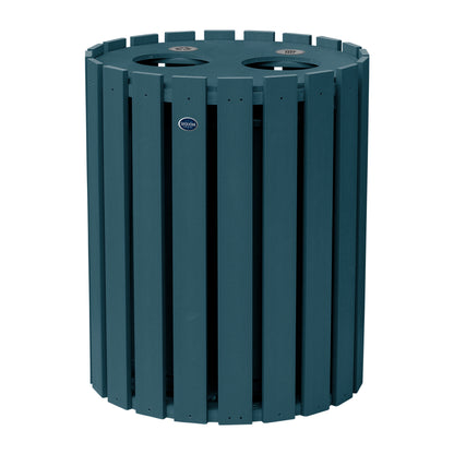 Commercial Trash Can And Recycling Bin Combo