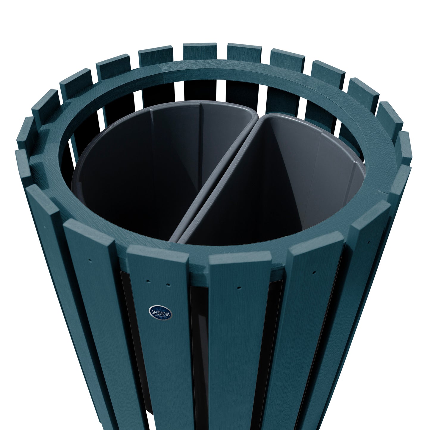 Commercial Trash Can And Recycling Bin Combo