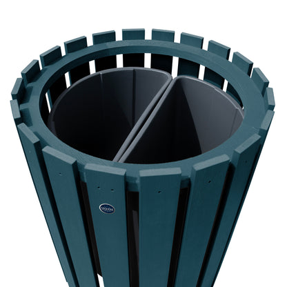 Commercial Trash Can And Recycling Bin Combo