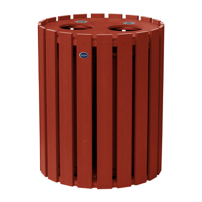 Commercial Trash Can And Recycling Bin Combo