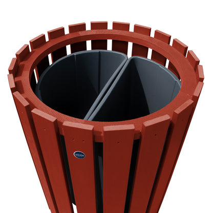 Commercial Trash Can And Recycling Bin Combo