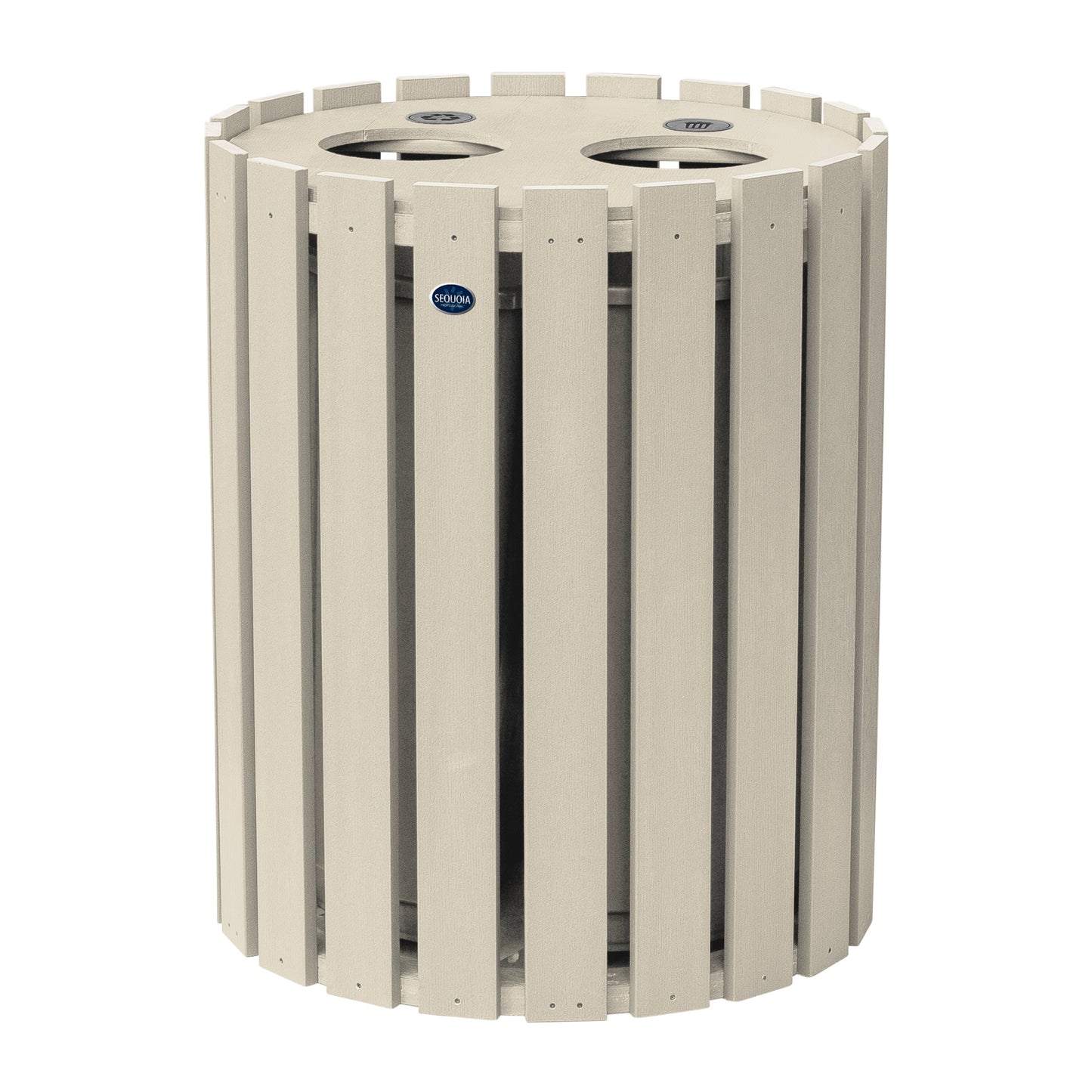 Commercial Trash Can And Recycling Bin Combo