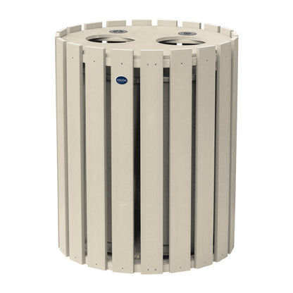 Commercial Trash Can And Recycling Bin Combo