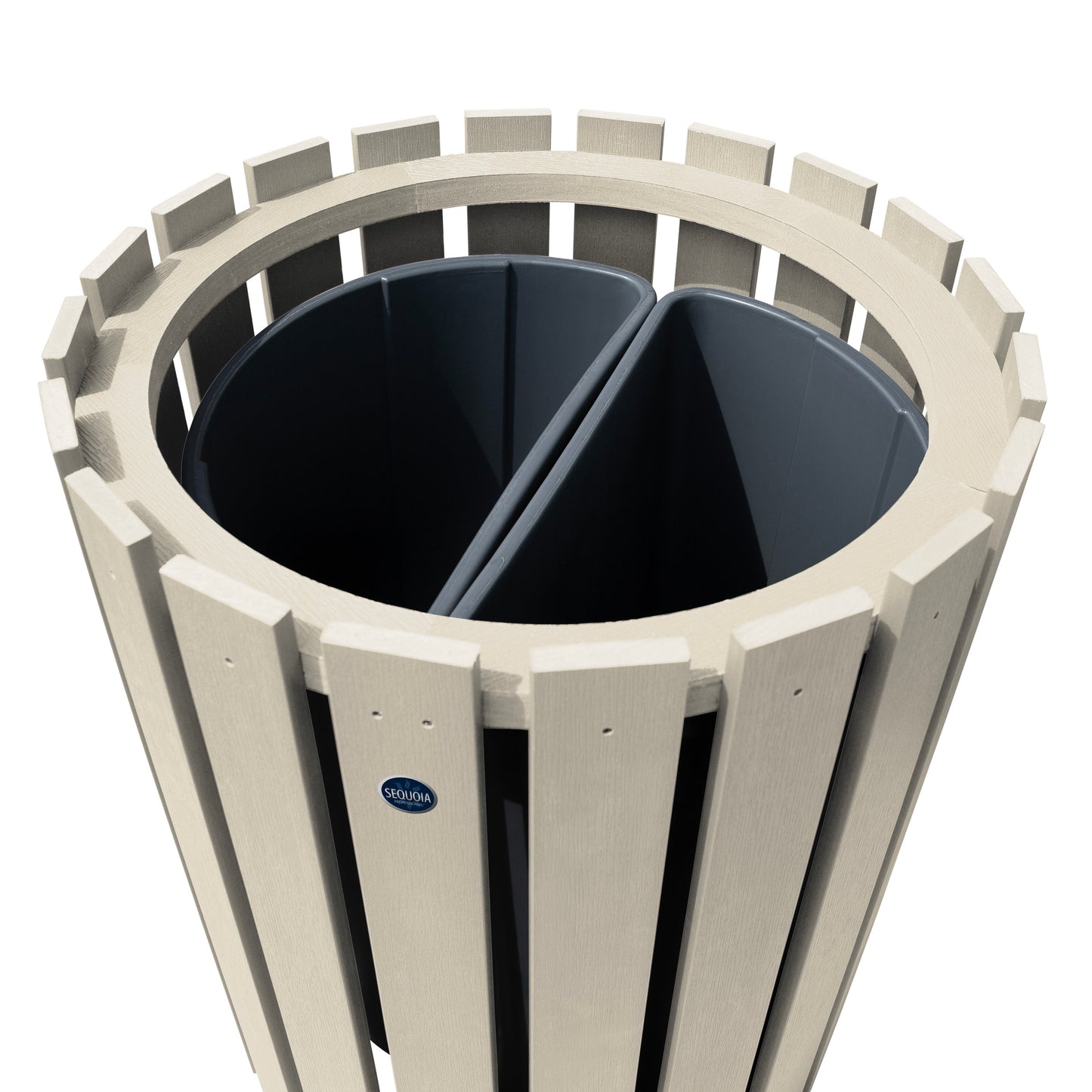 Commercial Trash Can And Recycling Bin Combo
