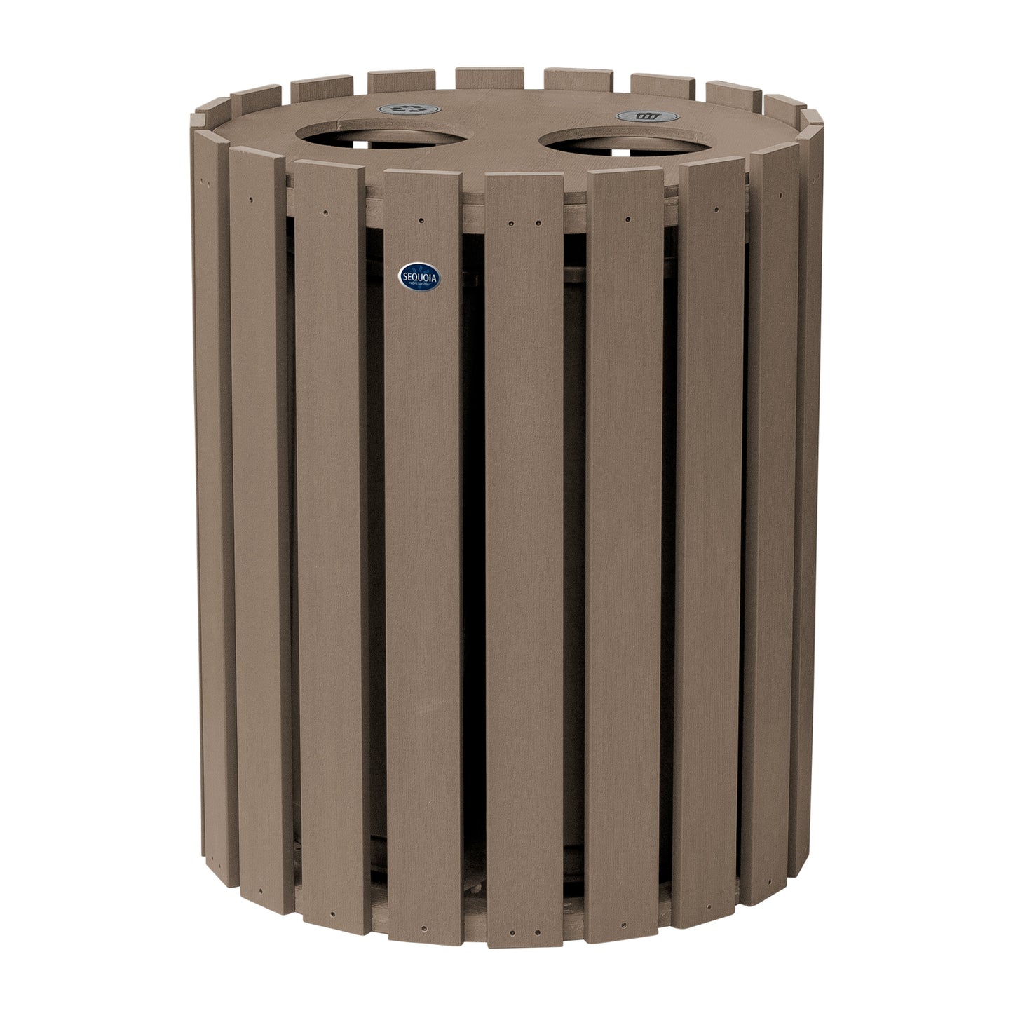 Commercial Trash Can And Recycling Bin Combo
