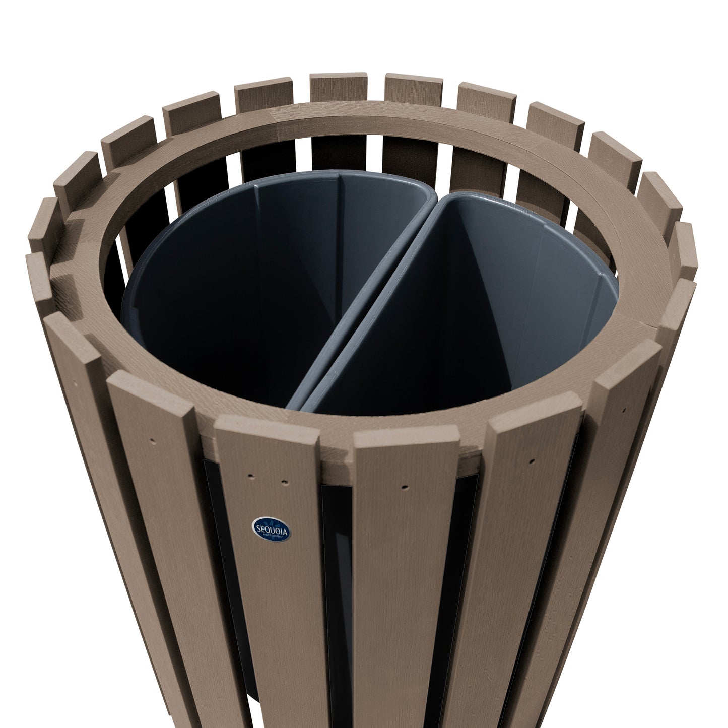 Commercial Trash Can And Recycling Bin Combo