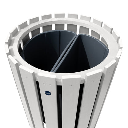Commercial Trash Can And Recycling Bin Combo