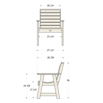 Sunrise garden chair measurements
