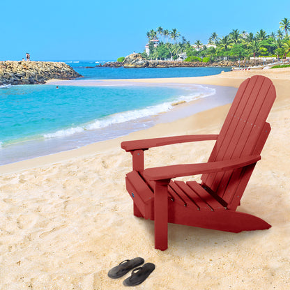 Red Sunrise Coast classic Adirondack chair  on beach