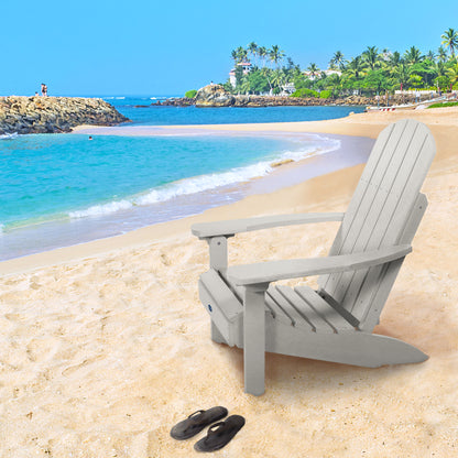 Gray Sunrise Coast classic Adirondack chair  on beach