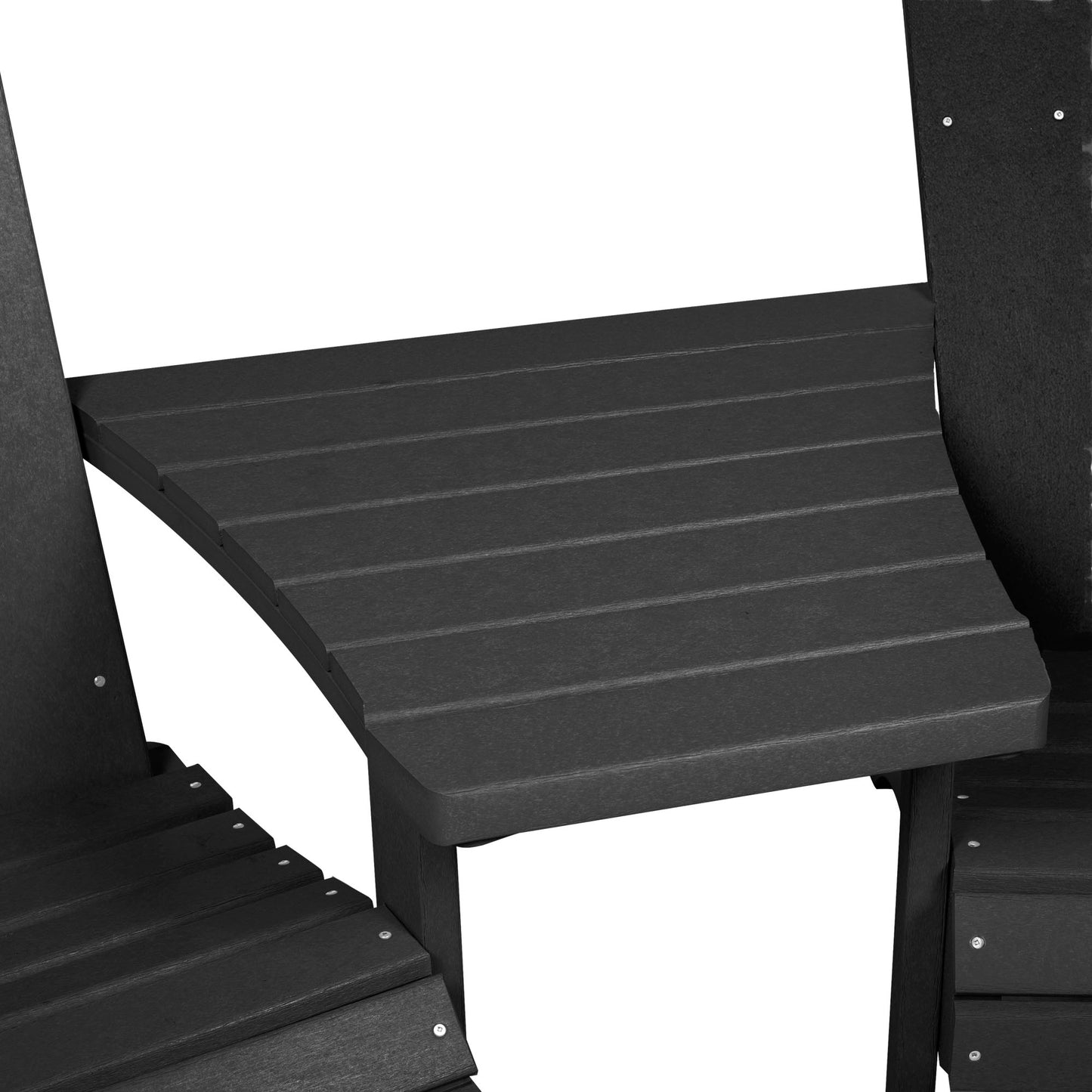 Black Sunrise Coast comfort height connecting table attached to two chairs