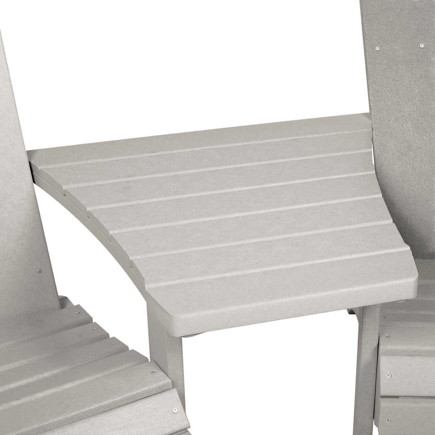 Gray Sunrise Coast comfort height connecting table attached to two chairs