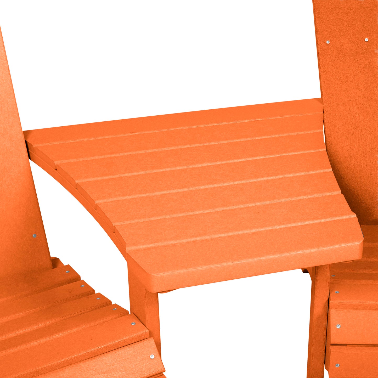 Orange Sunrise Coast comfort height connecting table attached to two chairs