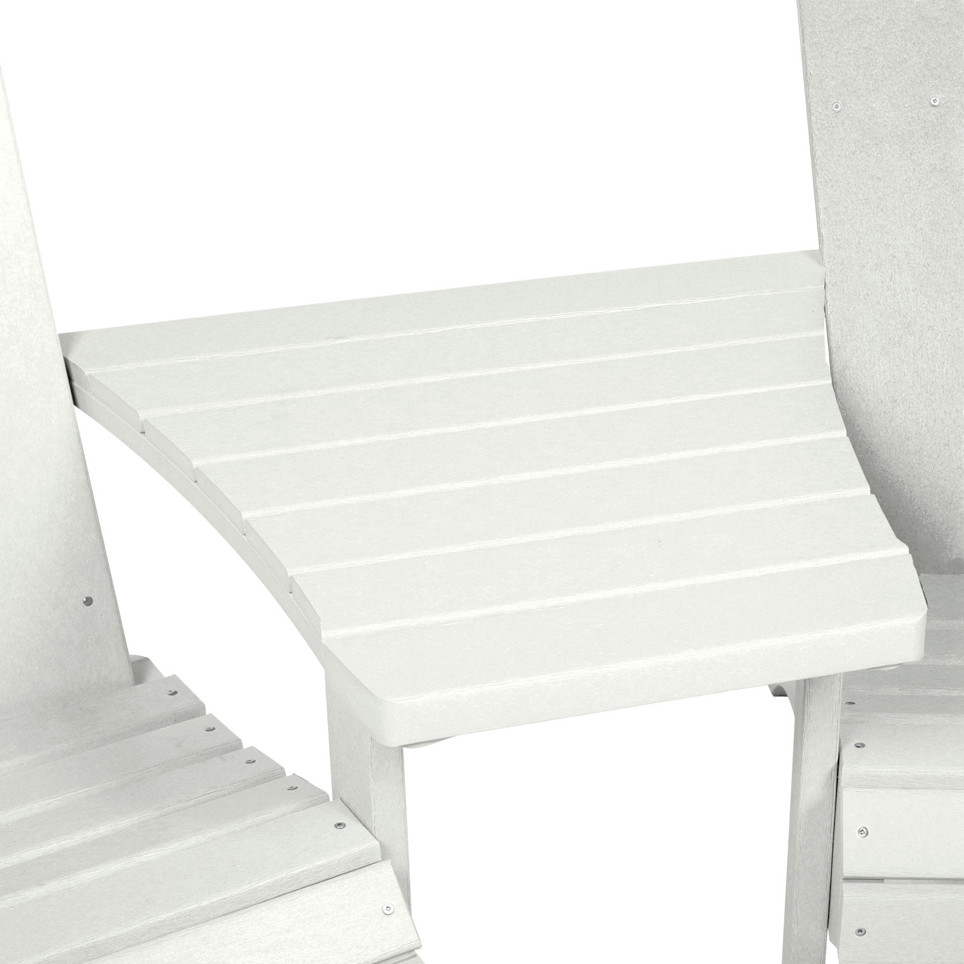 White Sunrise Coast comfort height connecting table attached to two chairs