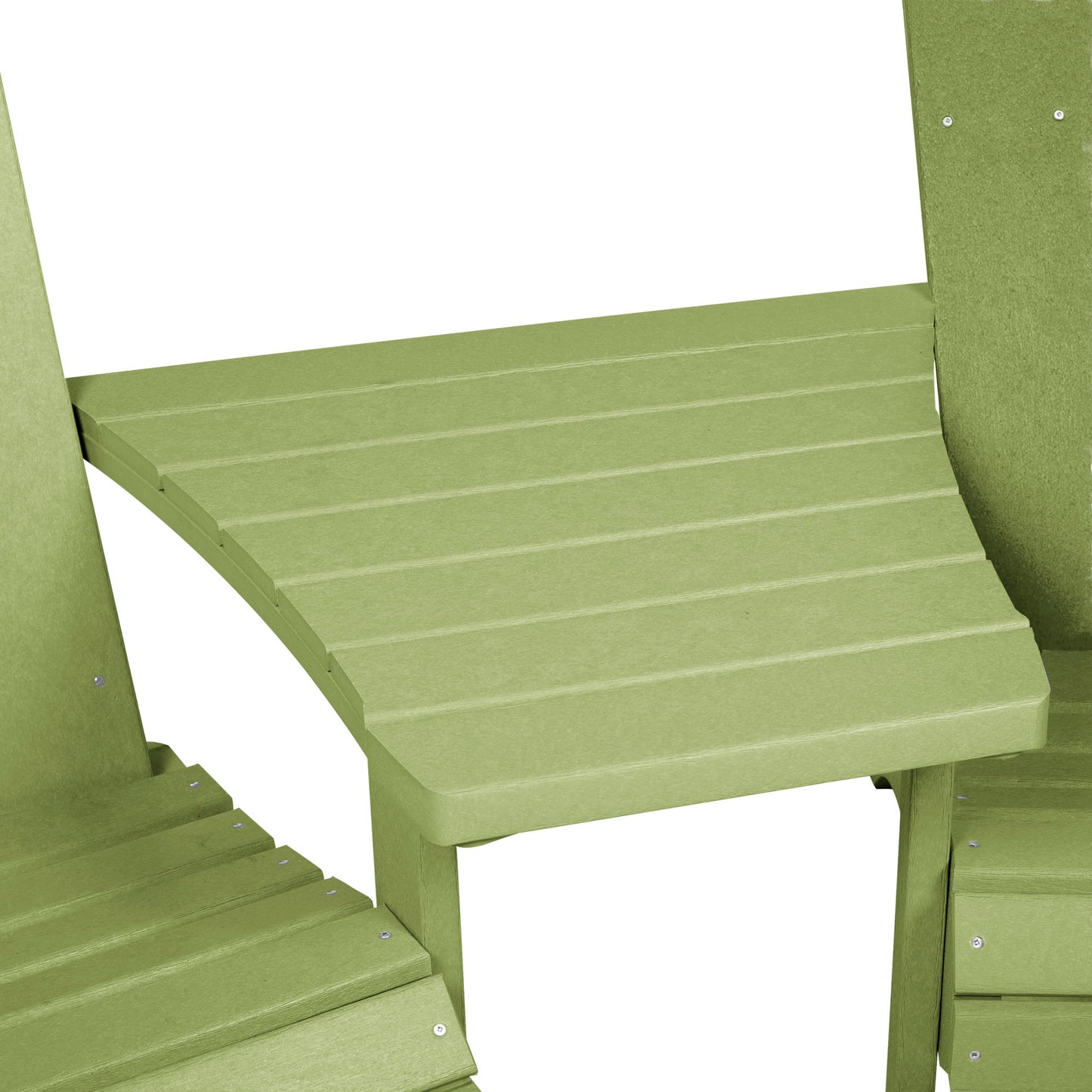 Green Sunrise Coast comfort height connecting table attached to two chairs