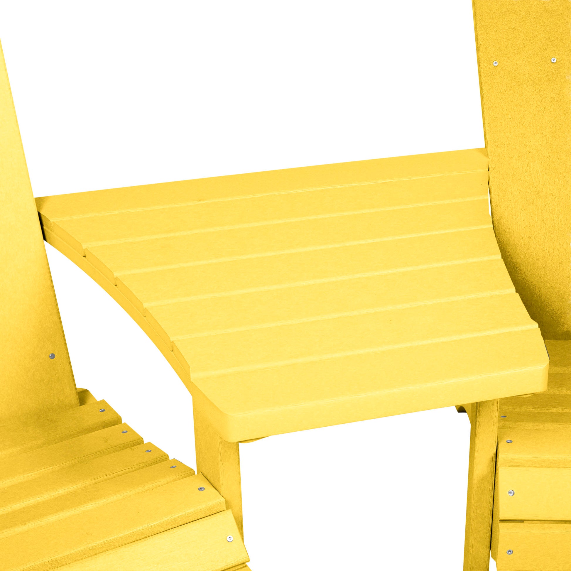 Yellow Sunrise Coast comfort height connecting table attached to two chairs