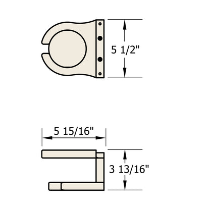 Sunrise coast cup holder measurements