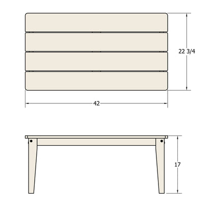 Sunrise Coast Conversation Table measurements