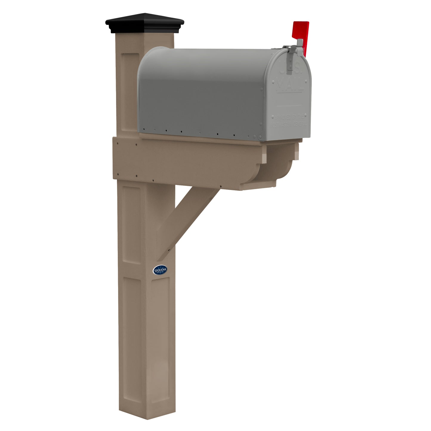 Sunrise Coast Single Mailbox Post With Paper-box