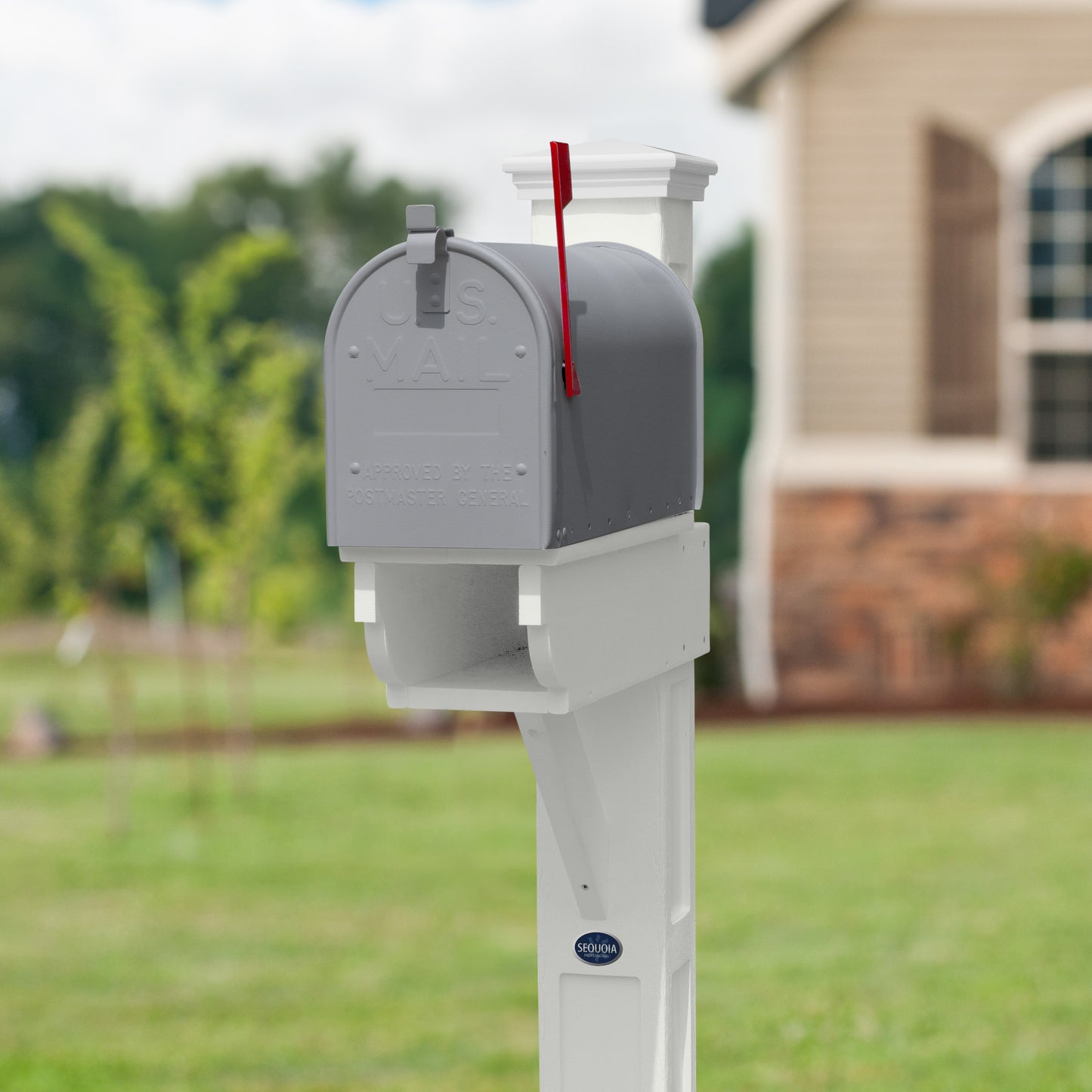 Sunrise Coast Single Mailbox Post With Paper-box