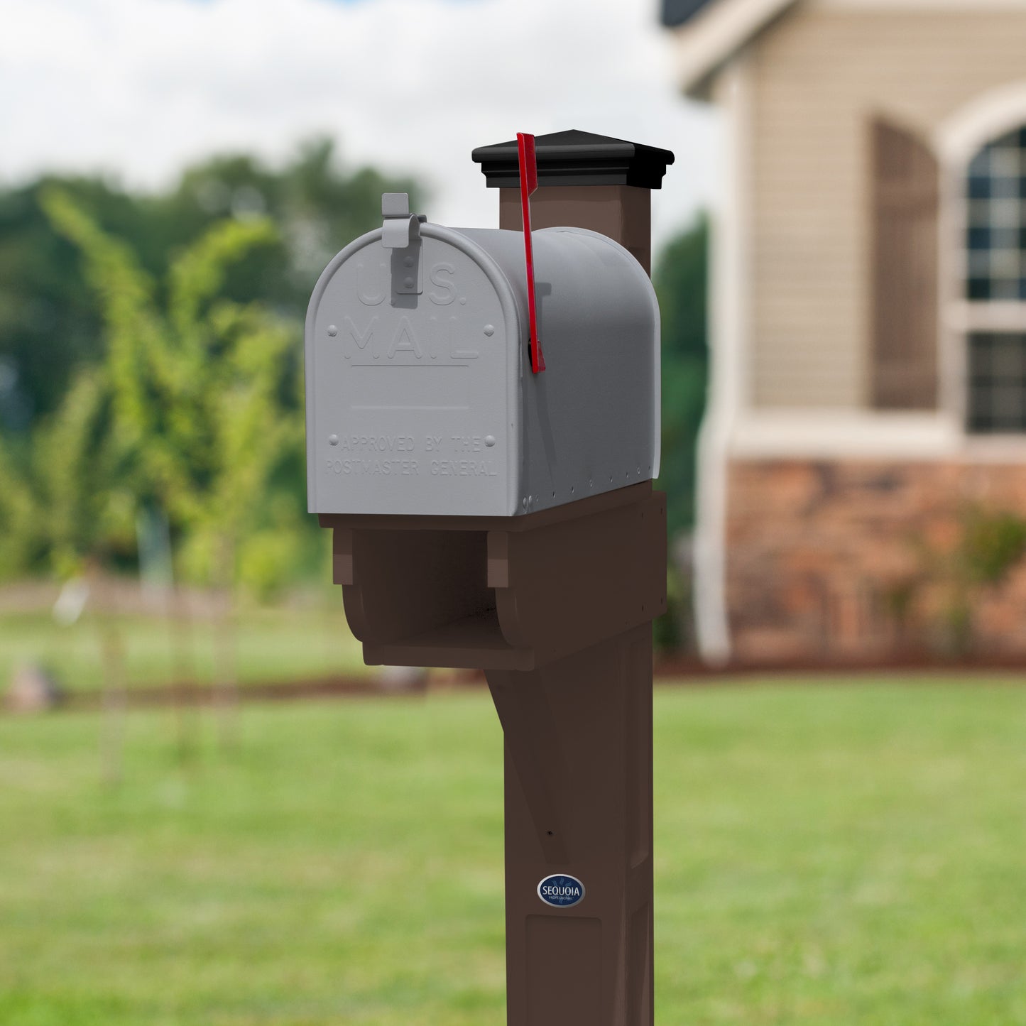 Sunrise Coast Single Mailbox Post With Paper-box
