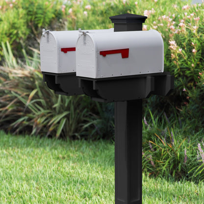 Sunrise Coast Double Mailbox Post With Paper-box