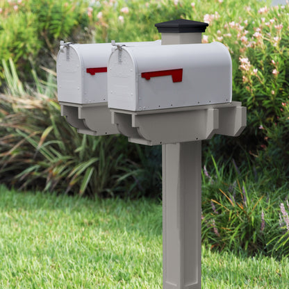 Sunrise Coast Double Mailbox Post With Paper-box