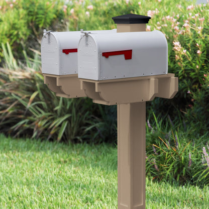 Sunrise Coast Double Mailbox Post With Paper-box