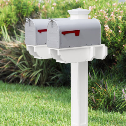 Sunrise Coast Double Mailbox Post With Paper-box