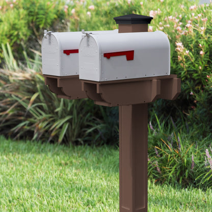 Sunrise Coast Double Mailbox Post With Paper-box
